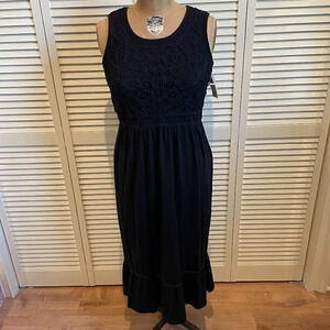 CHARTER CLUB Black Sleeveless Dress Midi NWT Size 10